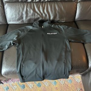Black Peloton full zip sweater